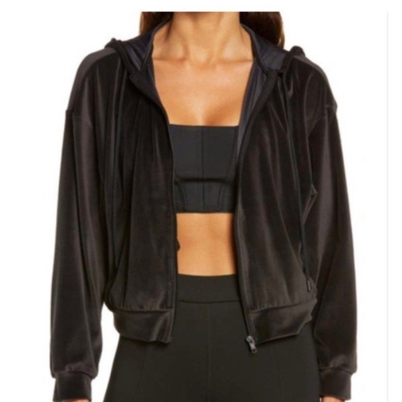 Alo Yoga Velour Glimmer Full Zip Hoodie – Size Small - Picture 1 of 6